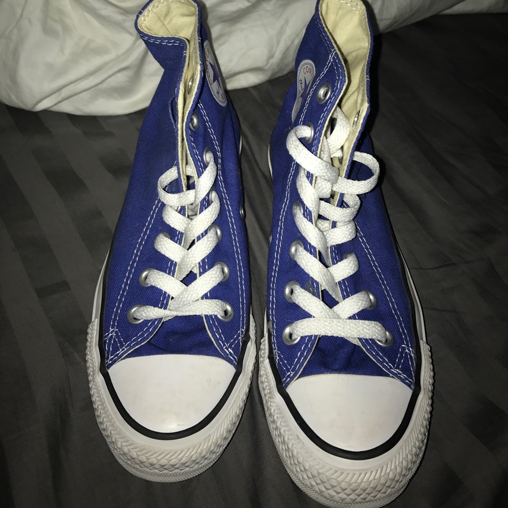 Blue High Top Converse