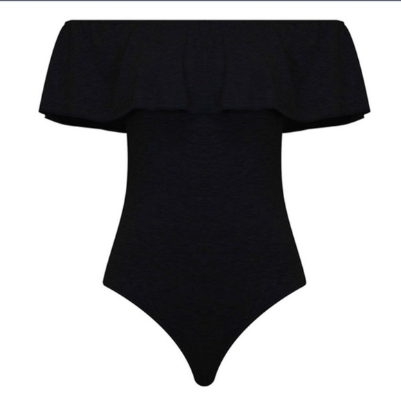 Tops - Black off shoulder bodysuit