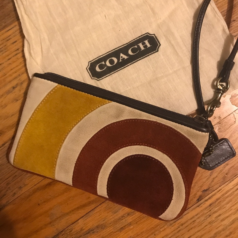 Coach suede wristlet