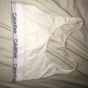 Calvin Klein White Sports Bra