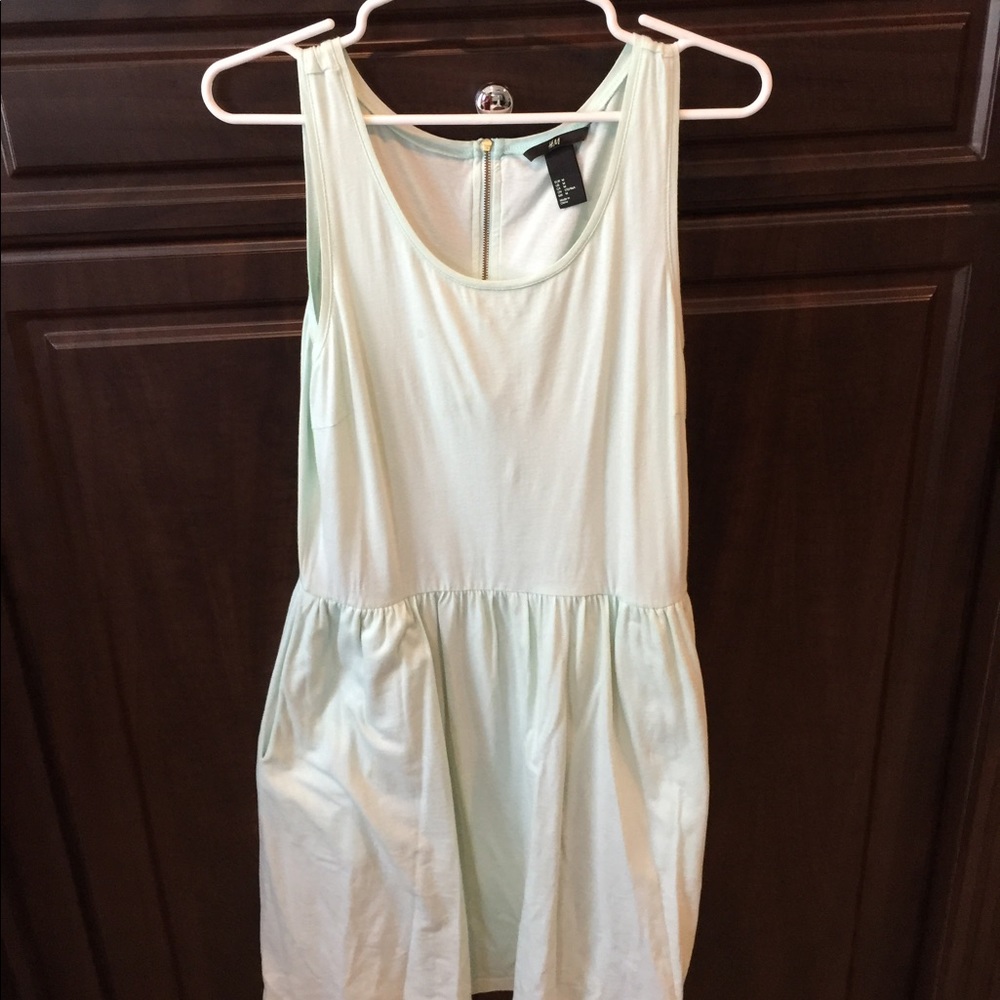 mint green h&m dress