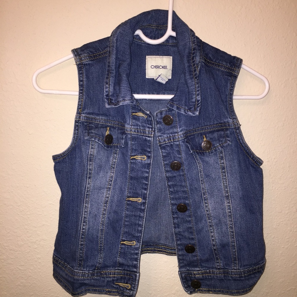Denim kids vest