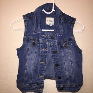 Denim kids vest