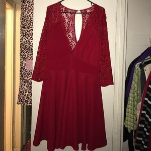 Short red dress