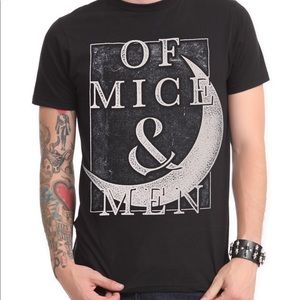 Of mice & and men band  tee with moon