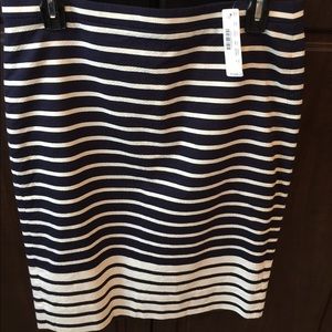 J crew striped no 2 pencil skirt new w tags