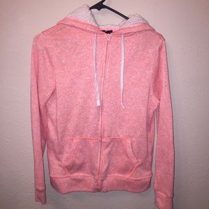 Juniors Pink zip up hoodie