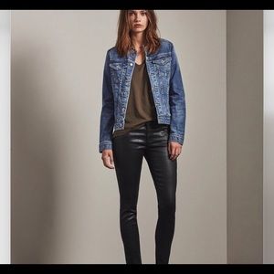 AG 
Women's Moto Legging Jean in Black Slick