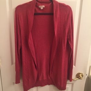 RED KNIT CARDIGAN