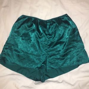 Aqua Blue  Silk Shorts