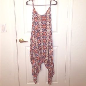 Multicolored Harem style romper