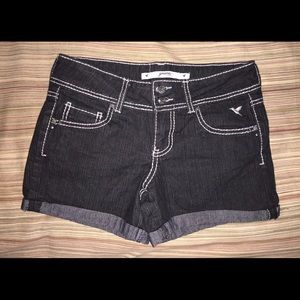 Grane Black Denim Shorts