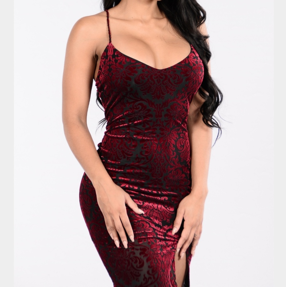 Red and Black Fashion Nova Dress