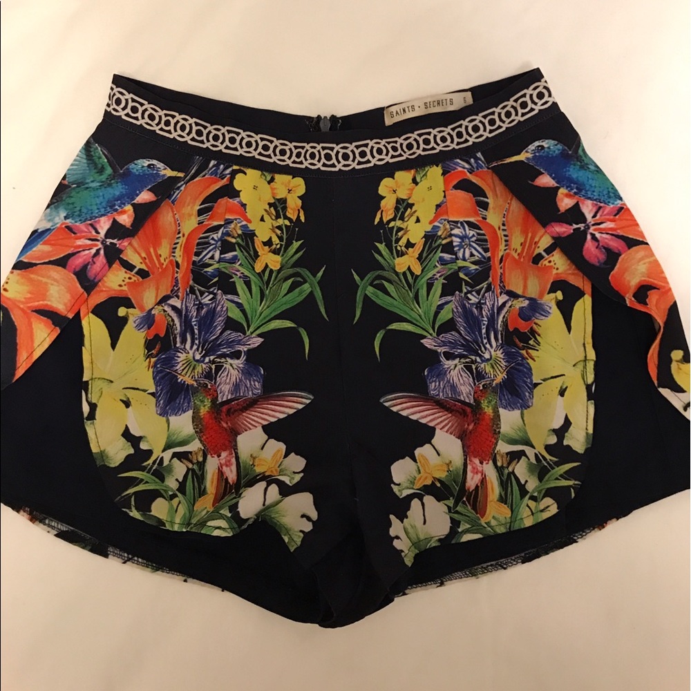 high waisted floral shorts