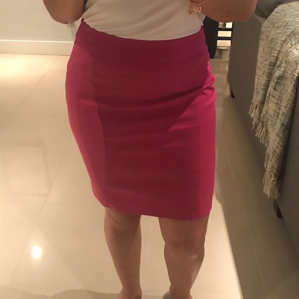 Pink pencil skirt