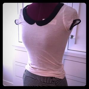 Cream Peter Pan Collar Shirt