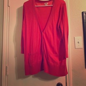 Pink button up cardigan XL