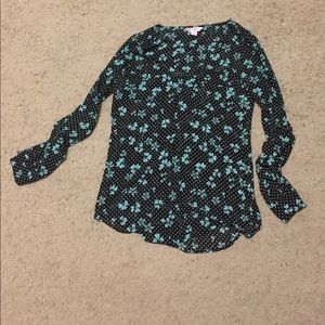 Cute Floral Juniors Blouse! Size XS!