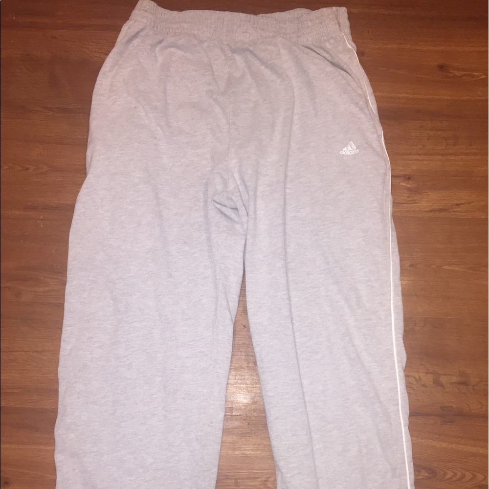 Adidas Fleece track pants gray XL Men's