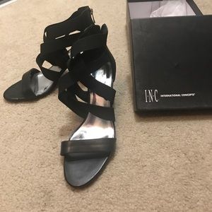 Strappy black sandals