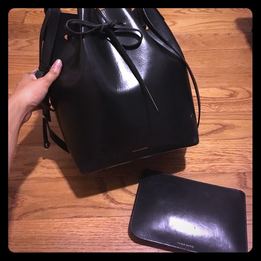 AUTHENTIC Mansur Gavriel Large Bucket Bag Used