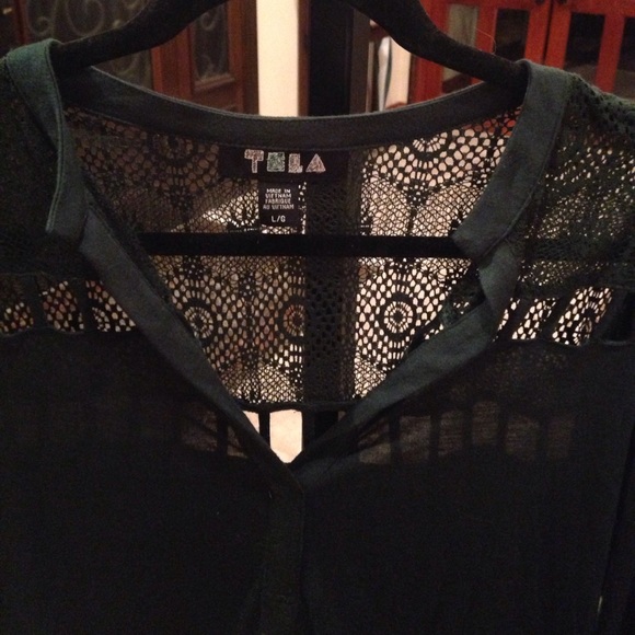 Urban Outfitters 3/4 length, hunter green, shirt - Picture 4 of 4