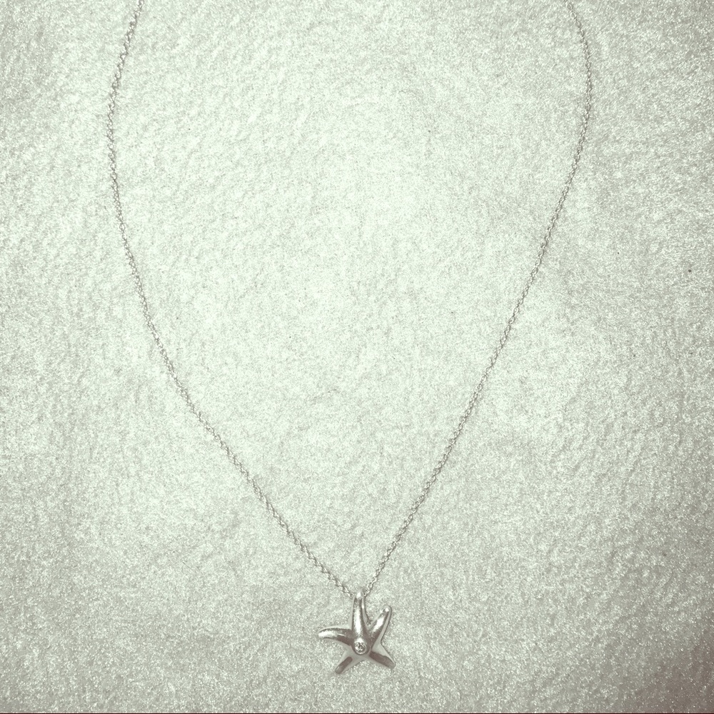 Tiffany Elsa Peretti Starfish Pendant w/ Diamond