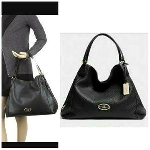 STUNNING REFINED PEBBLE LEATHER EDIE BAG