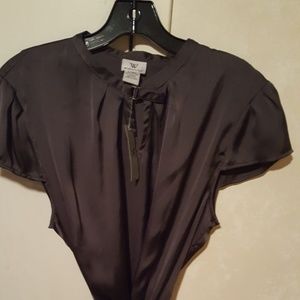 Charcoal Grey Dress Blouse  NWT Size XL