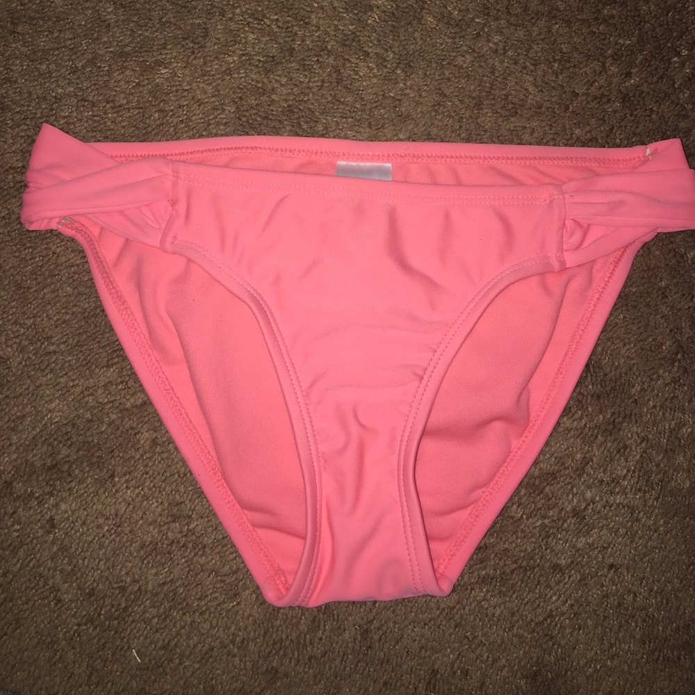 Coral bathing suit bottom