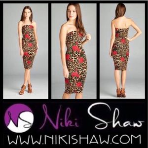 WILD ROSE Bandeau Dress Sizes: S - 3XL (SOLD OUT)