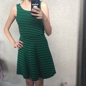 Striped dress with cutout