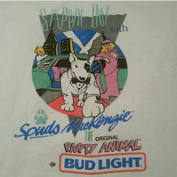 Spuds MacKenzie Bud Light 1987 T Shirt