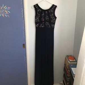 Blue swoop  rock dress