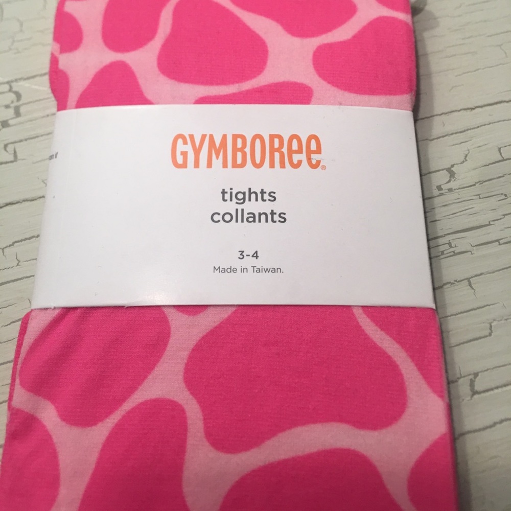 🎀NWT Gymboree tights  pink print sz 3-4