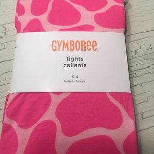 🎀NWT Gymboree tights  pink print sz 3-4