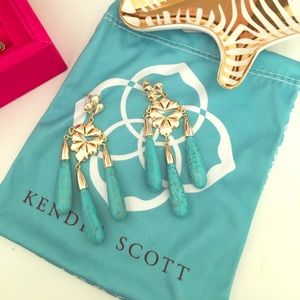 Rare Kendra Scott Turquoise Statement Earrings