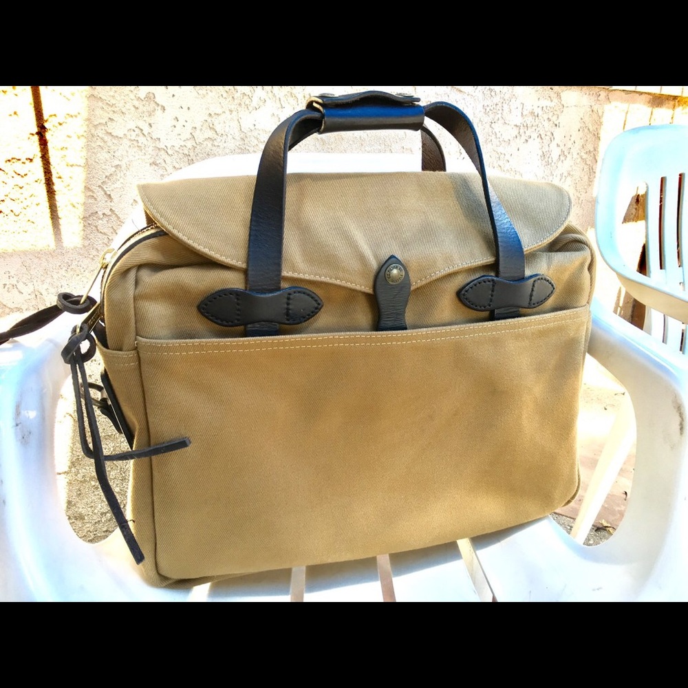 BROOKS BROTHERS-FILSON 257 TWILL CMPTR BRFCASE BAG