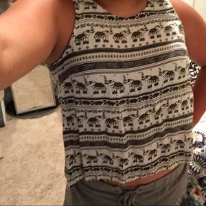 H&m Coachella crop backless tee