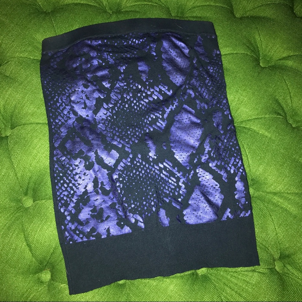 Snake print tube top