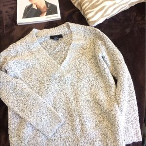 white/grey sweater