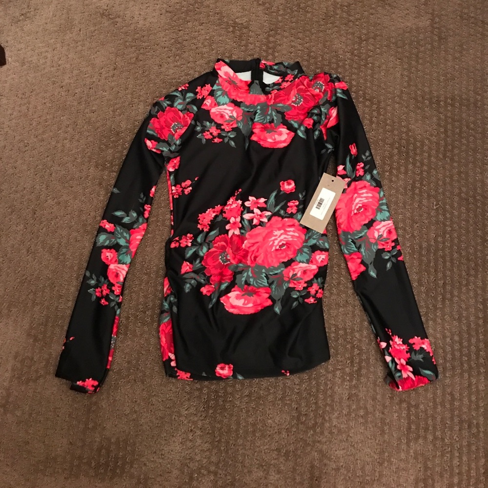 Brand new floral rash guard