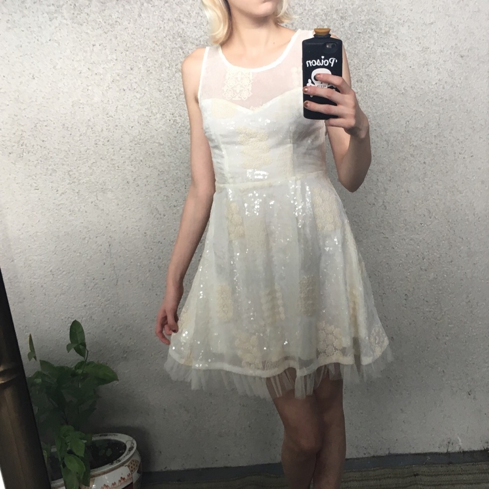 Sparkly Chelsea and violet dress