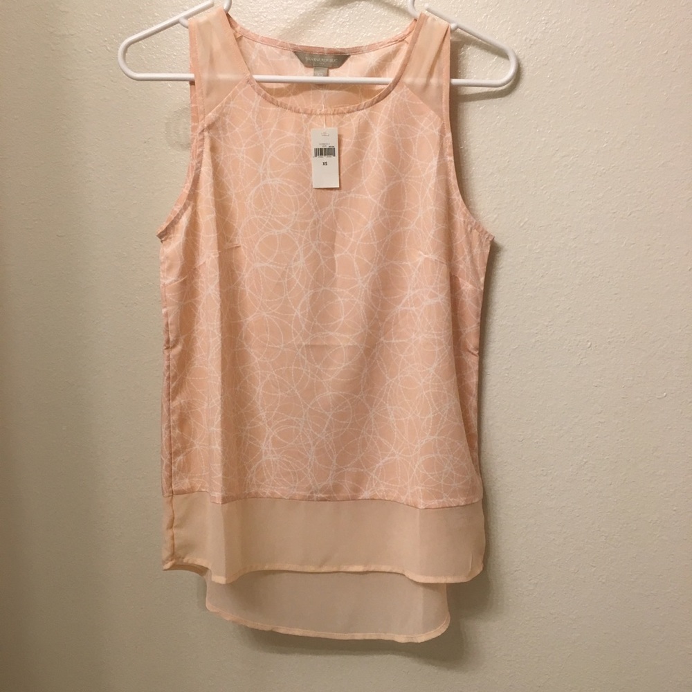 Banana Republic Sleeveless Blouse XS light peach