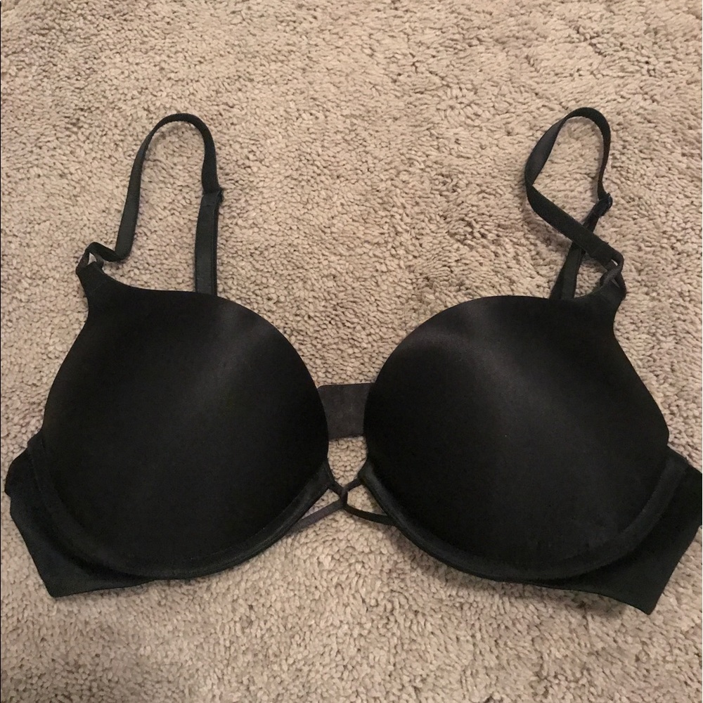 Victoria's Secret black miraculous push up bra