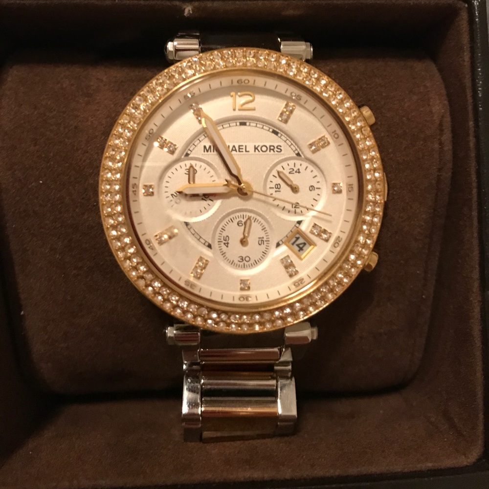 Michael Kors silver and gold watch
