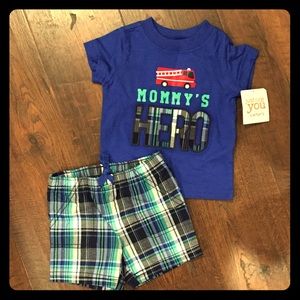 (Carter's) 2 Piece Matching Set- Shorts & T-Shirt