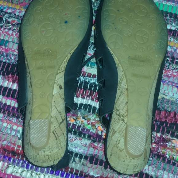 Bamboo black slingback sandals - Picture 3 of 4