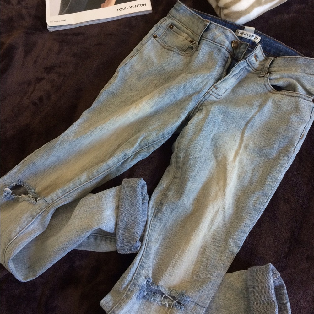 Light blue jeans