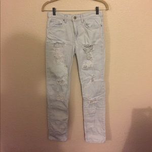 Forever 21 distressed jeans, light wash